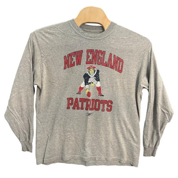 Reebok Other - Reebok New England Patriots Long Sleeve Shirt Gray Pat Patriot Throwback Mens L